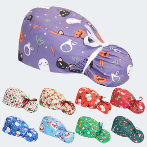 Cappelli Chirurgici a Forma di Zucca Natalizia, Berretti Medici <span class=keywords><strong>per</strong></span> Dottori con <span class=keywords><strong>Capelli</strong></span> Lunghi, Comodi Cappelli da Infermiera <span class=keywords><strong>per</strong></span> Halloween - Product Image 1