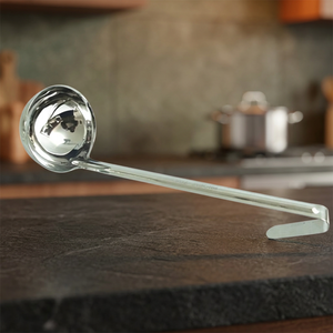 Louche en acier inoxydable avec long manche pour la cuisine, cuillère de service en métal lavable au lave-vaisselle, 1 pièce - Product Image 5