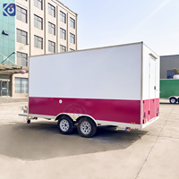 Remolque de Comida CAMPTRL de 13 pies, Mini Camioneta de Comida con Ventanas de Vidrio, Aprobado por DOT, Cocina Móvil, Camión de Comida para BBQ, Carrito de Hot Dogs en Venta