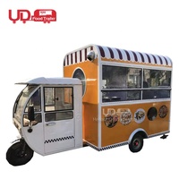 Camion de nourriture électrique à 3 roues, distributeur ambulant de nourriture, moto verte, tricycle alimentaire, tuk-tuk, chariot de nourriture mobile