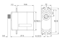 Servomoteur à couple élevé 11KG//6VDC/ Moteur servo sans noyau