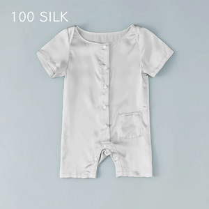 (<span class=keywords><strong>Pigiama</strong></span> da donna) pagliaccetto da bambino 100% seta di gelso body intero <span class=keywords><strong>pigiama</strong></span> da neonato estivo - Product Image 5