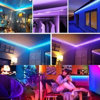 Lampu Strip LED fleksibel, Strip LED RGB 10mm cahaya 1m 2m 3meter 4m 5m DC 12V 5050SMD Ip20 Non-air 60/120/300LEDs sangat terang