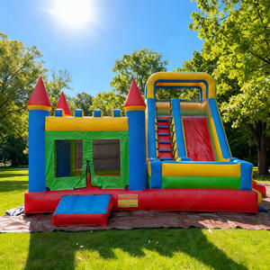 Grand château gonflable d'extérieur, jouet pour enfants, trampoline, <span class=keywords><strong>parc</strong></span> à thème, <span class=keywords><strong>piscine</strong></span>, équipement d'amusement, château gonflable à glissière - Product Image 4