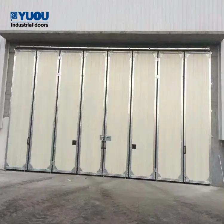 Fabricación de diseño moderno más vendida de puerta plegable de metal de seguridad automática o manual