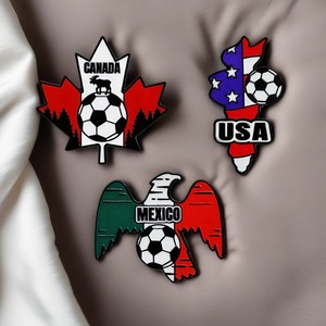 Broche Conmemorativo de la Copa CONCACAF 2026, Accesorios de Decoración para Mochilas, Pequeños Regalos, Insignia Metálica - Product Image 1