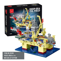 Jouets de construction XMORK, champ pétrolier sous-marin avec lumière LED, jouets éducatifs pour enfants, plastique ABS, 1962 pièces, pour les enfants de 14 ans et plus