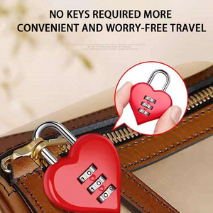 <span class=keywords><strong>Mini</strong></span> cadenas coeur portable avec protection codée personnalisée - Product Image 3
