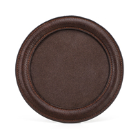 Cadre photo rond en cuir pleine fleur fait à la main CF5017 support de luxe pour la décoration de bureau à domicile