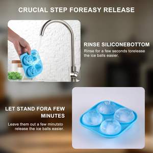 Food Grade Silicone Mold Easy Release Rose Diamond Shape 4 Cavity for Ice <b>Cream</b> - Product Image 6