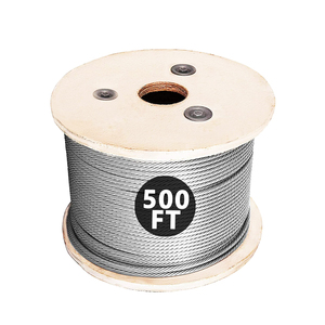 Cable de Acero Inoxidable T316 de 500 Pies y 1/8 de Pulgada, 7x7, 1850 Libras de Resistencia a la Rotura, Cable para Barandilla de Cubierta - Product Image 1