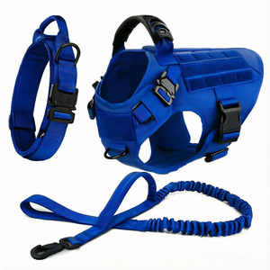 Ensemble de harnais tactique MOLLE pour chien, réglable et robuste, avec collier et laisse, pour grands chiens, activités de plein air - Product Image 2