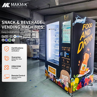 Distributeur automatique réfrigéré pour aliments et boissons, fournitures hôtelières, contrôle de température de 5 à 25°C, écran tactile pour les acheteurs professionnels