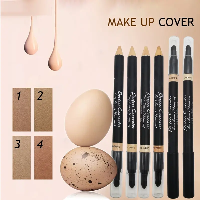 Custom Logo Oem Organic Waterproof Face and Brow Highlighter Concealer Pen Makeup Cover Concealer Pencil Private Label