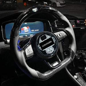 Volante de Fibra de Carbono Brillante Personalizado con Pantalla LED para VW CC Jetta Sagitar <span class=keywords><strong>Bora</strong></span> Magotan Golf Passat Beetle Polo Tiguan - Product Image 3