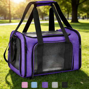 Portable Soft-Sided Pet Travel Carrier, Breathable Mesh Cat & <b>Dog</b> Bag for <b>Car</b> <b>Seat</b> and Flight OEM Custom - Product Image 1