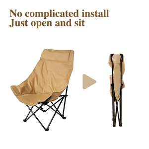 Personalizado fácil de llevar plegable de viaje al aire libre Luna de lujo de alta calidad portátil playa Sear Camping senderismo Picnic Silla de relajación - Product Image 2