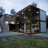 Maison préfabriquée en conteneur de luxe à deux étages, décorative et bon marché, à vendre