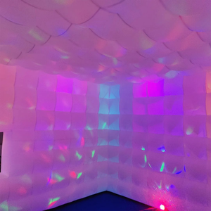 Alquiler comercial Eventos evento al aire libre LED Light up 6m <span class=keywords><strong>x</strong></span> 6m discoteca Club inflable cubo discoteca carpa club nocturno inflable - Product Image 5
