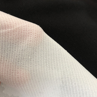 Entoilage thermocollant en tricot 100 % polyester, tissé, soluble dans l'eau, adhésif, élastique, en velours, pour entoilage de vêtements