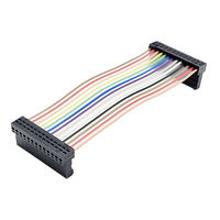 موصل IDC أحادي الصف مخصص بخطوة 2.54 مم، موصل نحاسي 24 AWG معزول بالـ PVC، كابل تمديد مسطح قوس قزح للسيرفو
