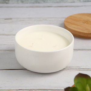 Trang Trí Nội Thất Trắng Sứ Nến Giữ Cốc Cốc Nến Rỗng Có Nắp - Product Image 3