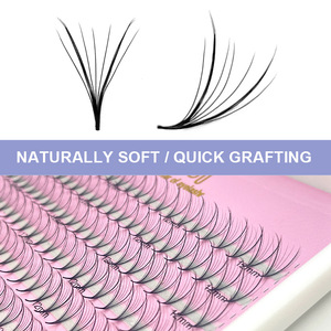 Extensions de cils inférieurs en faux vison végétalien en gros, bouquets de cils naturels individuels pour DIY, GZ RTS, commande en vrac mixte - Product Image 2