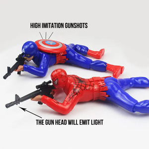 Juguete de PVC de Soldado Araña Eléctrico Americano, Juguete de Superhéroe con Sonido y Luces para Niños, Juguete de Broma - Product Image 6
