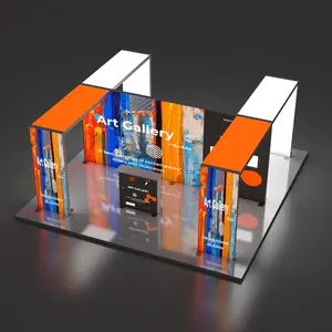 صندوق عرض من Booth Light Box للمعارض التجارية معرض معرض المنابر SEG للتعليق السهل