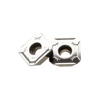 R245-12T3M-PM OEM Inserto de fresado de carburo sólido de aluminio y carburo de tungsteno con recubrimiento PVD para mecanizado CNC de alto rendimiento