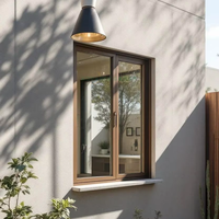 Promotion : Fenêtre coulissante horizontale en aluminium avec profilé couleur personnalisée et verre, petites fenêtres coulissantes en aluminium