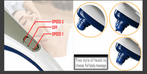 Massageador massageador com 3 conjuntos de cabeças, massageador e músculos do corpo, vibração elétrica, martelo fino, de mão, com 3 conjuntos de cabeças, 2022 - Product Image 2