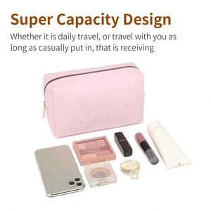 New Fashionable Cosmetic Travel Compact Lipstick Bag with Small Organizer Pocket Square Shape Polyester <b>Material</b> DIY Design - Product Image 2