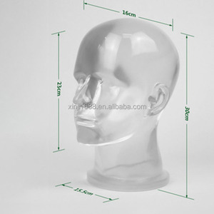 Fashion <strong>Style</strong> Best Quality Transparent <strong>Head</strong> Mannequin Clear Model <strong>Heads</strong> for Sunglasses Hat Display - Product Image 3