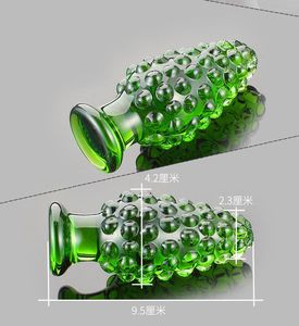 Анальные секс-игрушки в форме зеленого ананаса, стеклянный анальный расширитель, эротические игрушки, стеклянная Анальная пробка, секс-игрушки для мужчин, геев - Product Image 6