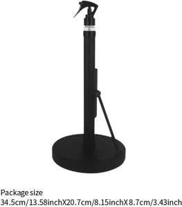 Distributeur de papier essuie-tout autoportant moderne 2-en-1 en acier inoxydable antidérapant argent/noir avec support et flacon pulvérisateur pour comptoir de cuisine - Product Image 5