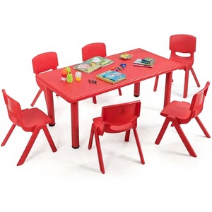 Juego <span class=keywords><strong>de</strong></span> Mesa y Silla para Niños <span class=keywords><strong>de</strong></span> Jardín <span class=keywords><strong>de</strong></span> Infancia a Precio Económico, Muebles para Aula, Mesa y Silla Rectangulares <span class=keywords><strong>de</strong></span> Plástico para Niños en Venta - Product Image 2