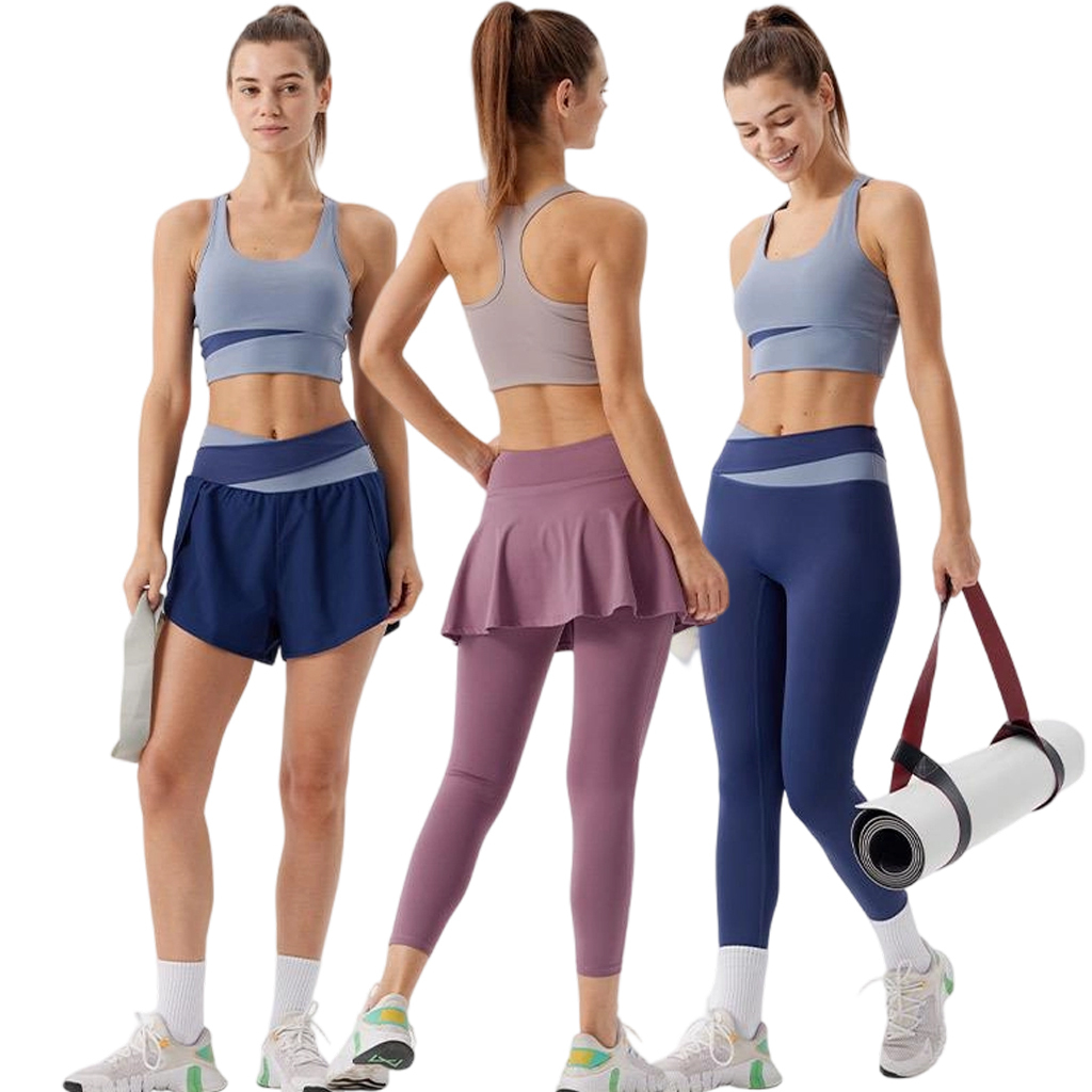 Custom Women Clothing Breathable Quick Dry Sports Wear Gym Fitness Suit High Waist Yoga Pants Sets 2 Piece Set for Women