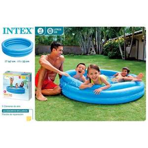 Piscina Inflable Azul de 3 Anillos para Niños, 147x33 cm, Diseño Circular de PVC para Uso en Exteriores, Incluye Kits de Reparación - Product Image 2