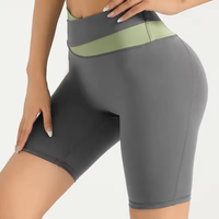 Shorts de cyclisme pour femmes, séchage rapide, respirants, écologiques, élastiques, effet froncé fessier, couleur unie, pour le sport, modèle original