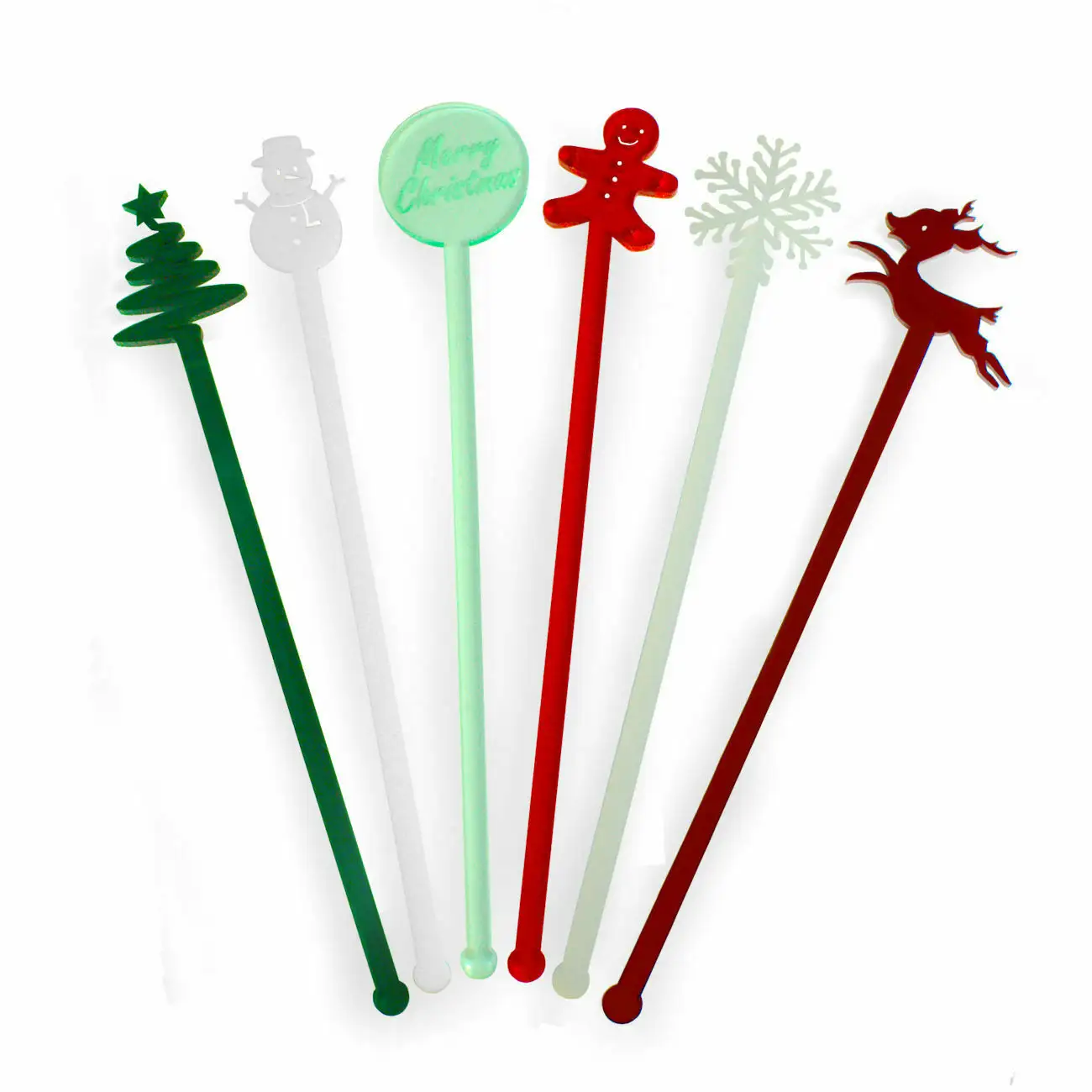 Christmas Swizzle Sticks Svg frohe Feiertage Cocktail rühren Weihnachts dekorationen Acryl Getränk Rührer