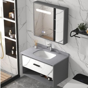 CR 60cm <b>Grey</b> <b>Bathroom</b> Vanity <b>Cabinet</b> With Smart <b>Mirror</b> And Ceramic Basin - Product Image 4