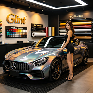 Vinilo Autoadhesivo PET con Efecto de Luz Especial para Envoltura de Autos, Vinilo Satinado Libre de Burbujas, Vinilo que Cambia de Color para Envoltura de Autos, Glint OEM ODM - Product Image 1