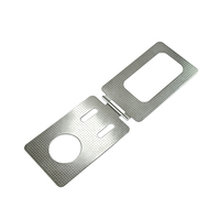 Charnière d’accessoire de quincaillerie pliable à amortissement, multi‑angle, sur mesure et fine en acier inoxydable, pour porte-cartes magnétique en cuir, de Yuzhou