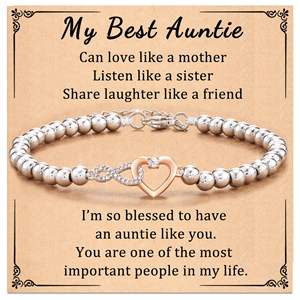 Braccialetto di perle d'argento da donna alla moda per i regali di San Valentino - Product Image 4