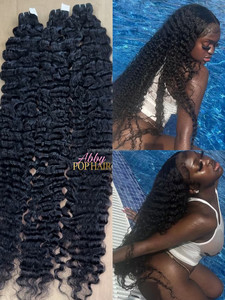 Cuticola grezza di capelli umani non lavorata con onda cambodiana grezza allineata fasci di capelli umani vergini fornitore doppio <span class=keywords><strong>e</strong></span> singolo pacco - Product Image 6