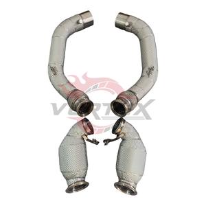 Collecteur d'échappement à haut débit en acier inoxydable Vortex, montage direct pour BMW F95 X5M F96 X6M S63 4.4TT - Product Image 1