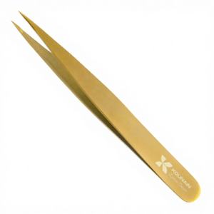 Pince à épiler multifonction haute précision en acier inoxydable ST à pointe fine et texture lisse pour extensions de cils et sourcils, idéale pour le maquillage - Product Image 3