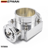 EPMAN Corps de papillon mécanique universel 80 mm en aluminium usiné CNC pour voiture de course, commande par câble, pour moteur de tuning 2JZ RB25 TKTB80A