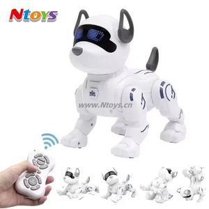 Robot anjing <span class=keywords><strong>Remote</strong></span> <span class=keywords><strong>Control</strong></span>, mata LED multi-fungsi dengan aksi bionik dan induksi sentuh untuk pendidikan dini anak-anak - Product Image 3